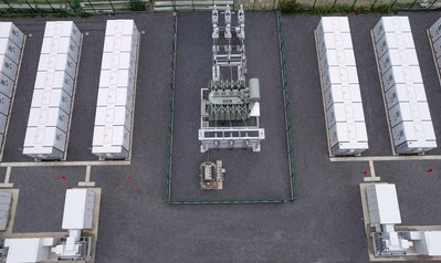 Luftaufnahme Batteriespeicheranlage