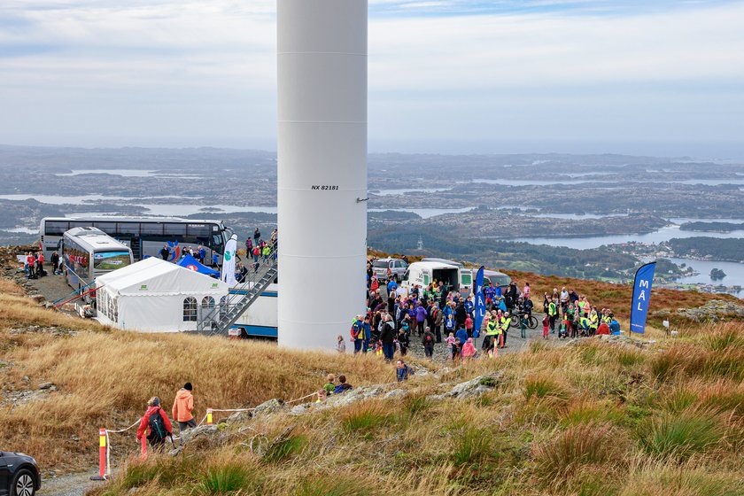 Wind energy park in Midtfjellet Norway