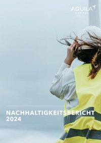 Cover ESG Report 2024 Aquila employee with safety vest shown from the back side