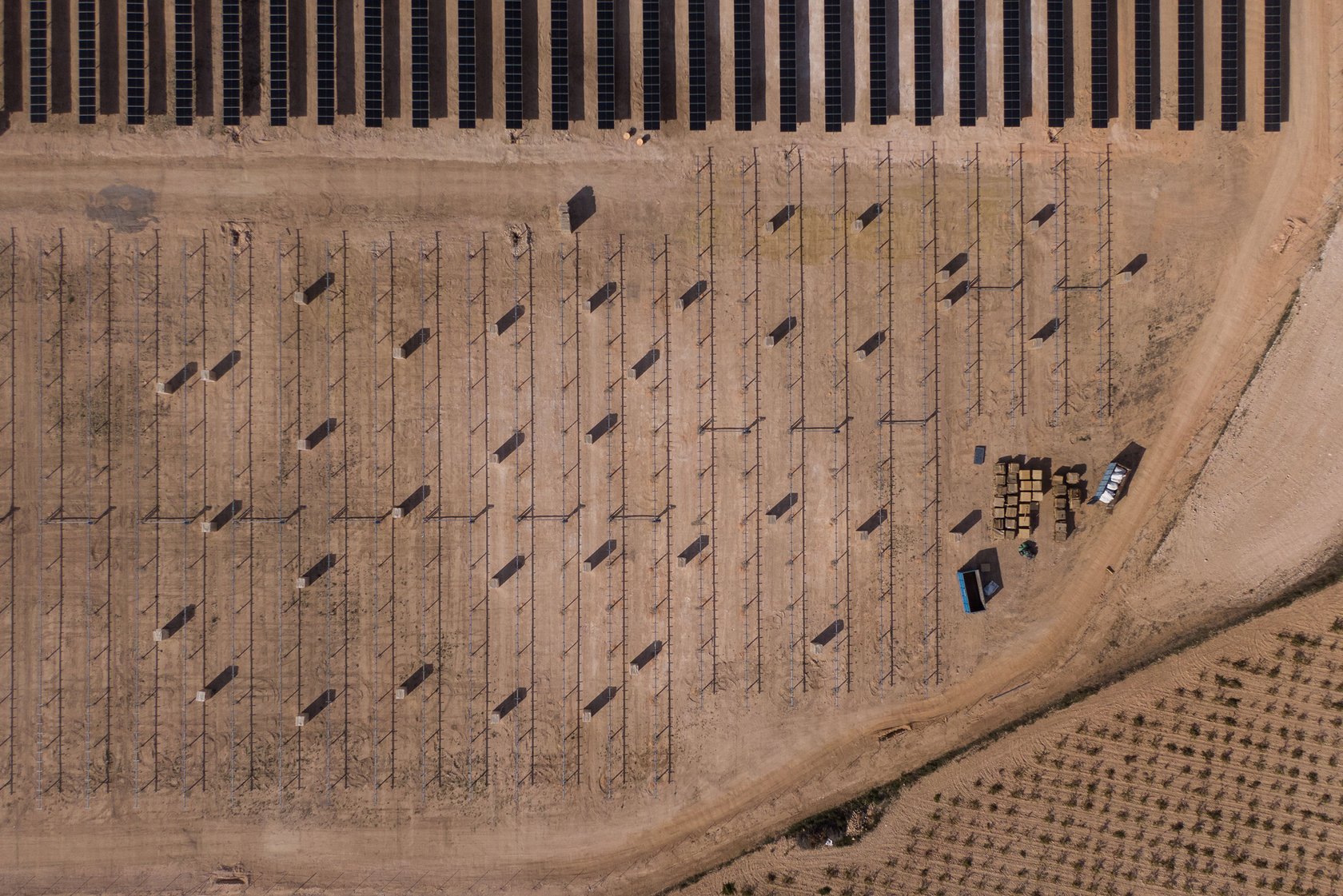 Photovoltaik Plant in Spain from above