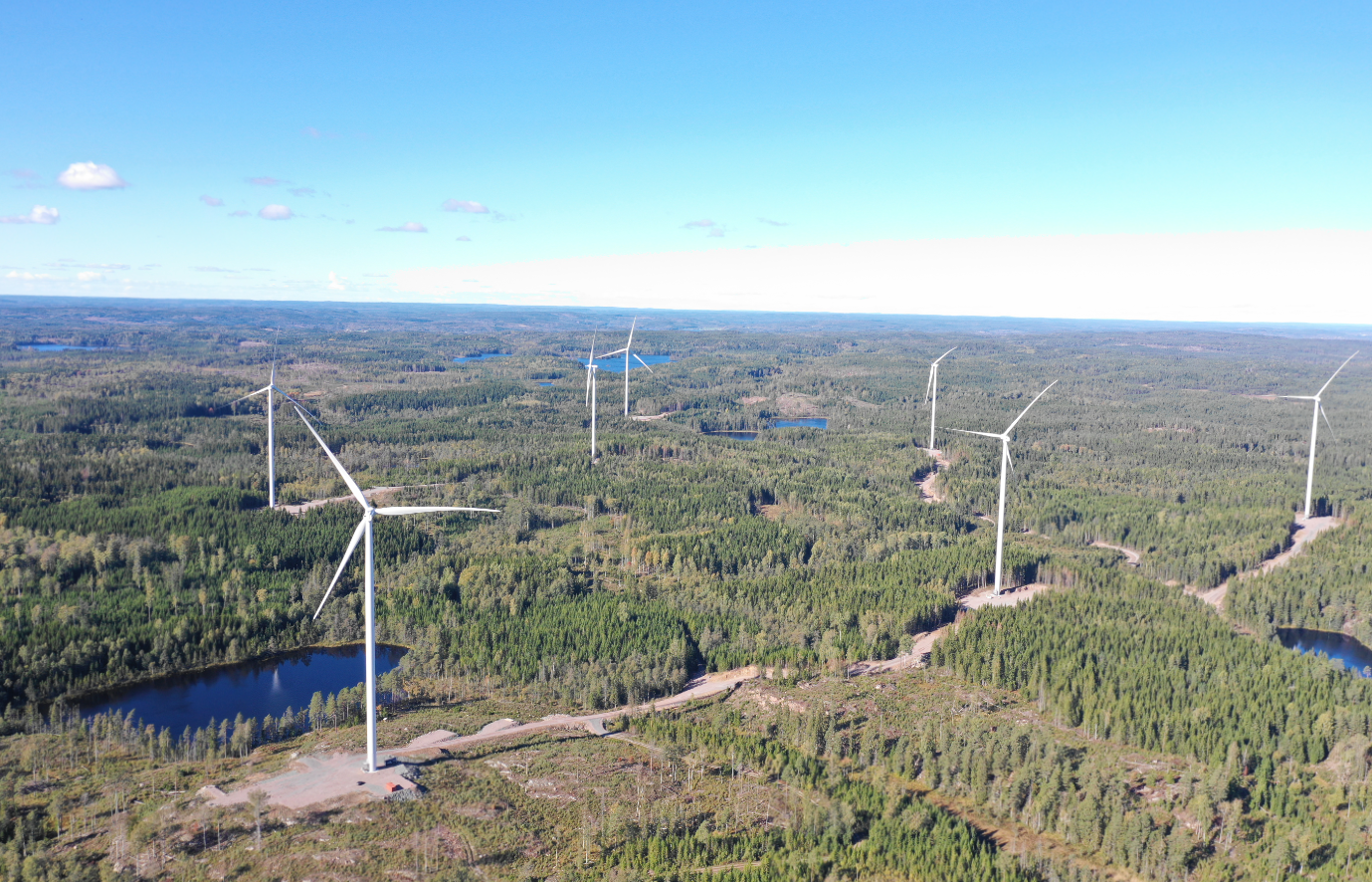 Wind Turbinen im Wald